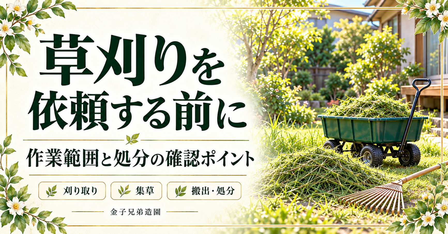 草刈りを依頼する前に伝えたいこと 作業範囲と処分の確認ポイント